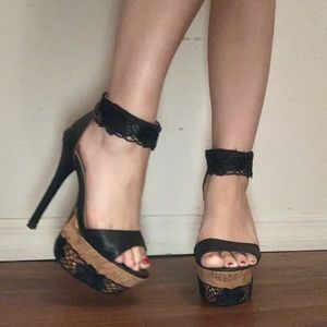 Gothic Lace Stiletto Platform Heels